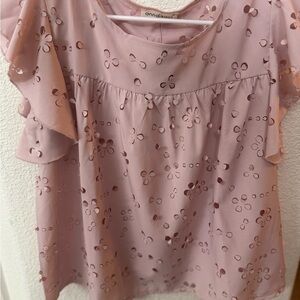 Anna Hazel Women's Blouse in Soft Pink Floral